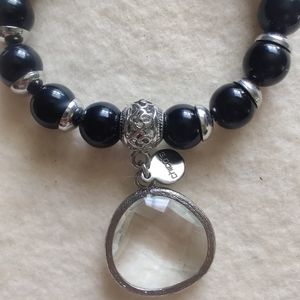 Chicos black onyx crystal bracelet